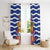 West Indies Christmas Window Curtain with Tropical Snowman Palm Tree Gingerbread and Plaid Design - Wonder Print Shop