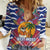 West Indies Christmas Women Casual Shirt with Tropical Snowman Palm Tree Gingerbread and Plaid Design - Wonder Print Shop