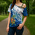 West Indies Christmas Cross Shoulder Shirt with Santa Riding Turtle Palm Tree and Tribal Snowflake Design - Wonder Print Shop