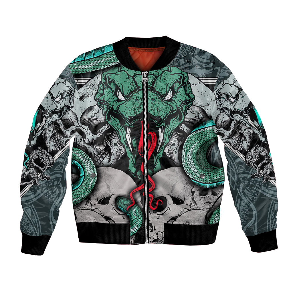 Infernal Trio Bomber Jacket Skull, Viper, and Sinister Snake - Wonder Print Shop