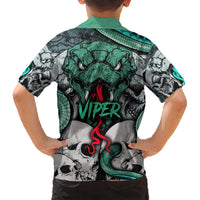 Infernal Trio Hawaiian Shirt Skull, Viper, and Sinister Snake - Wonder Print Shop