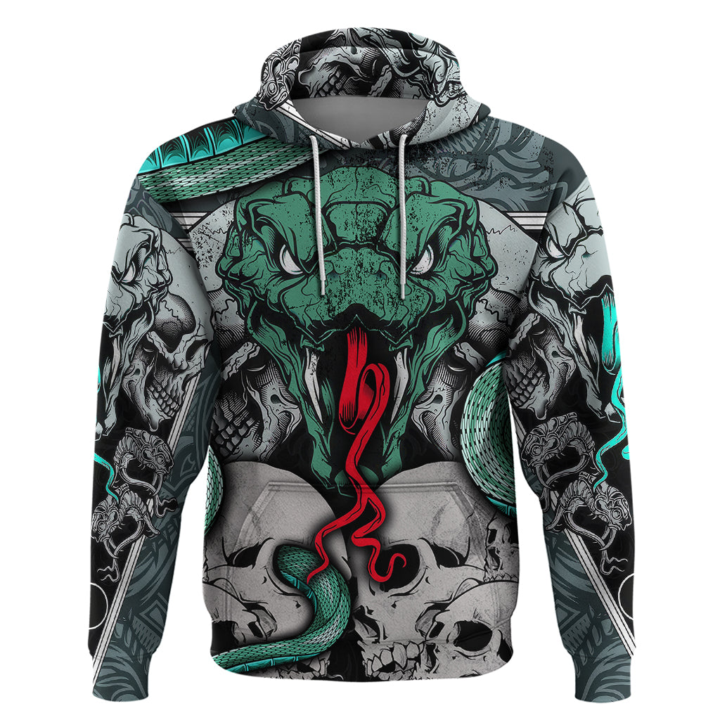 Infernal Trio Hoodie Skull, Viper, and Sinister Snake - Wonder Print Shop