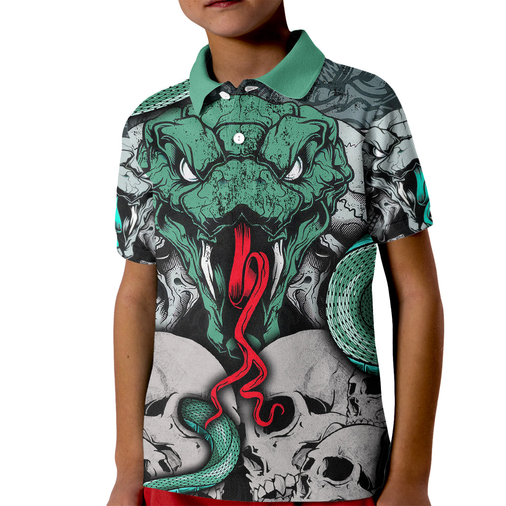 Infernal Trio Kid Polo Shirt Skull, Viper, and Sinister Snake - Wonder Print Shop