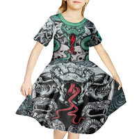 Infernal Trio Kid Short Sleeve Dress Skull, Viper, and Sinister Snake - Wonder Print Shop
