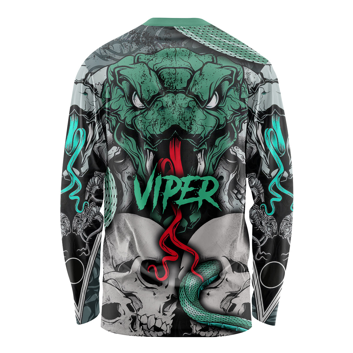Infernal Trio Long Sleeve Shirt Skull, Viper, and Sinister Snake - Wonder Print Shop