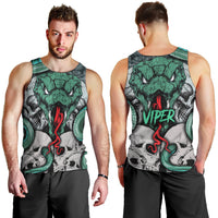 Infernal Trio Men Tank Top Skull, Viper, and Sinister Snake - Wonder Print Shop