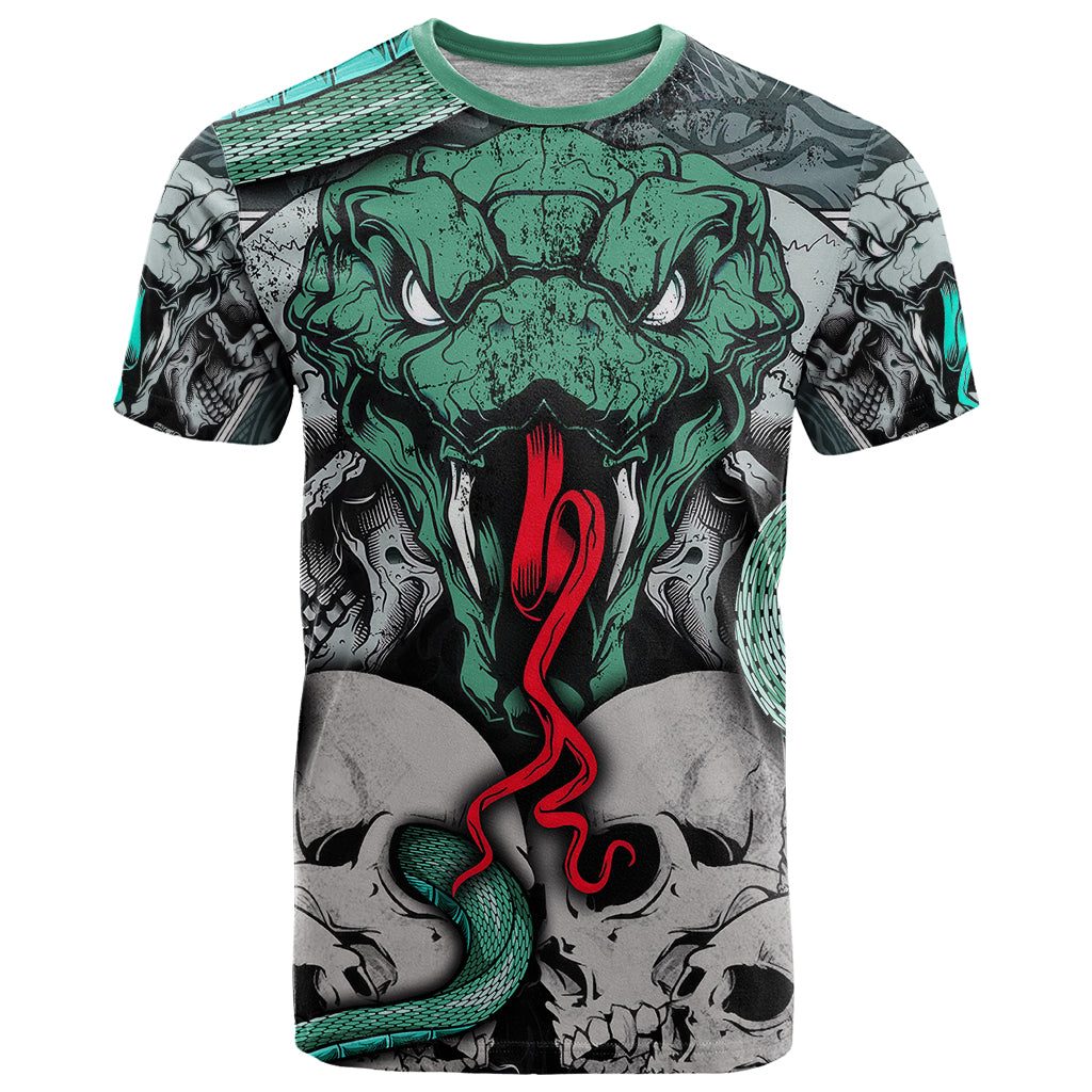 Infernal Trio T Shirt Skull, Viper, and Sinister Snake - Wonder Print Shop
