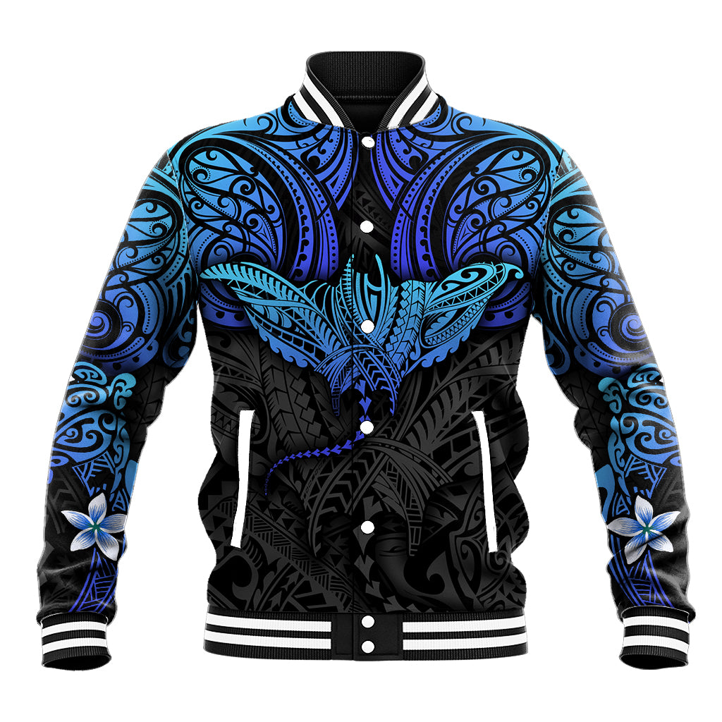 Polynesian Ray Pattern Baseball Jacket - Wonder Print Shop