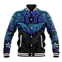 Polynesian Ray Pattern Baseball Jacket - Wonder Print Shop