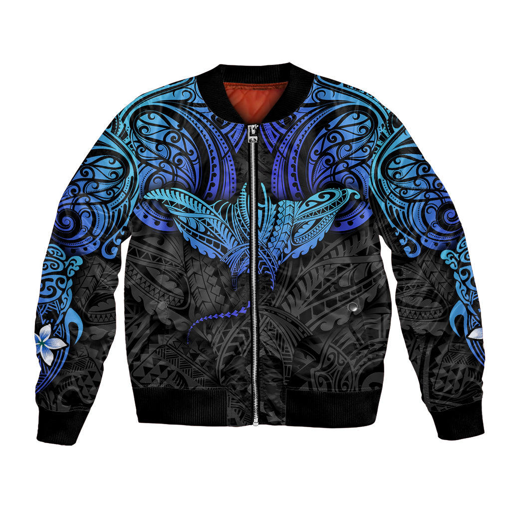 Polynesian Ray Pattern Bomber Jacket - Wonder Print Shop