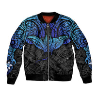 Polynesian Ray Pattern Bomber Jacket - Wonder Print Shop