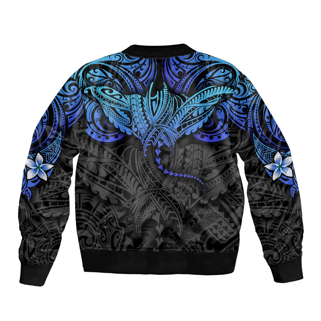 Polynesian Ray Pattern Bomber Jacket - Wonder Print Shop