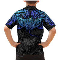 Polynesian Ray Pattern Family Matching Mermaid Dress and Hawaiian Shirt - Wonder Print Shop