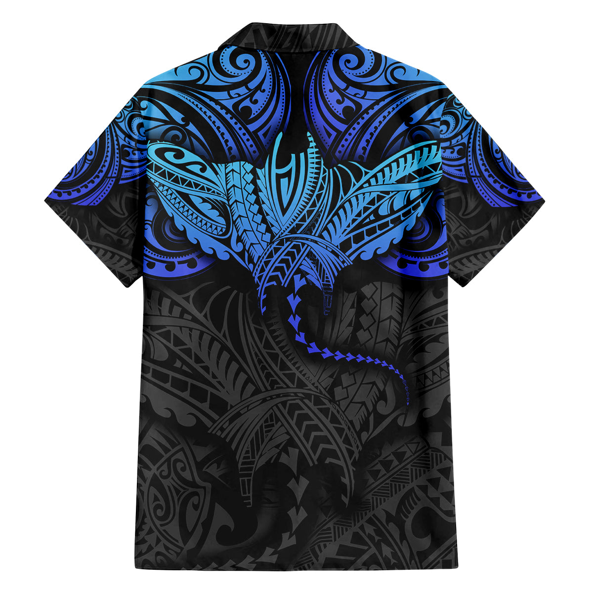 Polynesian Ray Pattern Family Matching Off Shoulder Maxi Dress and Hawaiian Shirt - Wonder Print Shop
