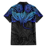 Polynesian Ray Pattern Family Matching Off Shoulder Maxi Dress and Hawaiian Shirt - Wonder Print Shop