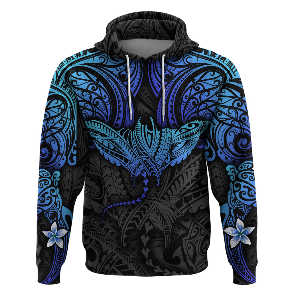 Polynesian Ray Pattern Hoodie - Wonder Print Shop