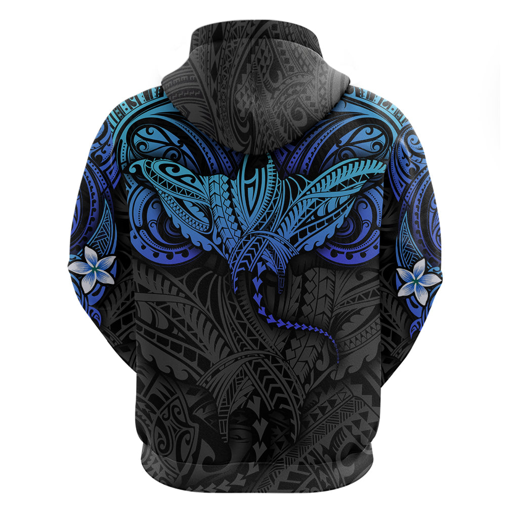 Polynesian Ray Pattern Hoodie - Wonder Print Shop