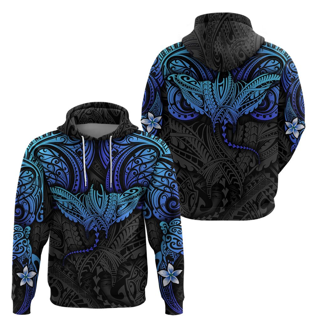 Polynesian Ray Pattern Hoodie - Wonder Print Shop
