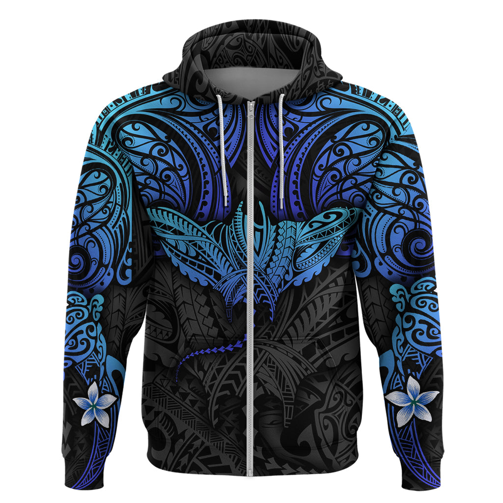 Polynesian Ray Pattern Hoodie - Wonder Print Shop