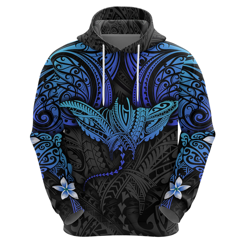Polynesian Ray Pattern Hoodie - Wonder Print Shop