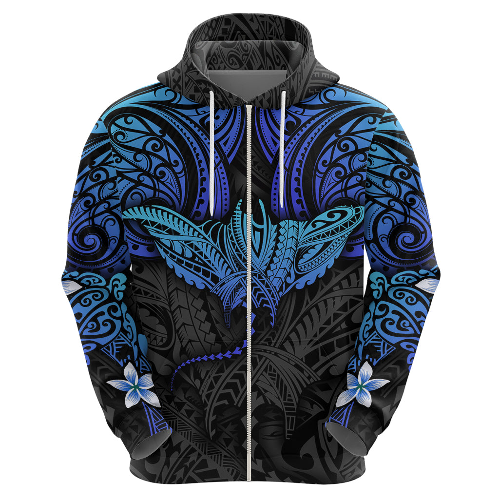Polynesian Ray Pattern Hoodie - Wonder Print Shop