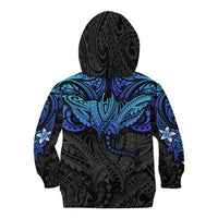 Polynesian Ray Pattern Kid Hoodie - Wonder Print Shop