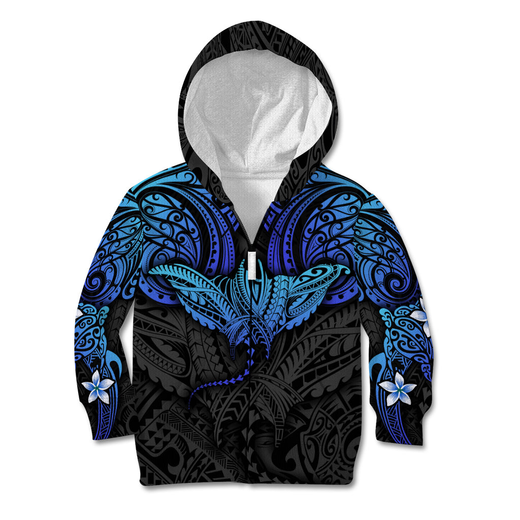 Polynesian Ray Pattern Kid Hoodie - Wonder Print Shop