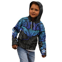 Polynesian Ray Pattern Kid Hoodie - Wonder Print Shop