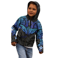 Polynesian Ray Pattern Kid Hoodie - Wonder Print Shop