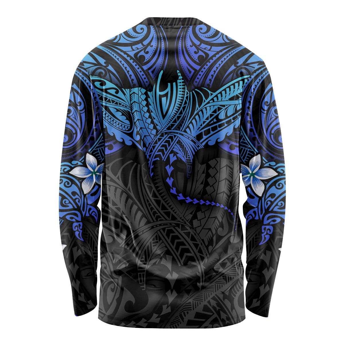 Polynesian Ray Pattern Long Sleeve Shirt - Wonder Print Shop