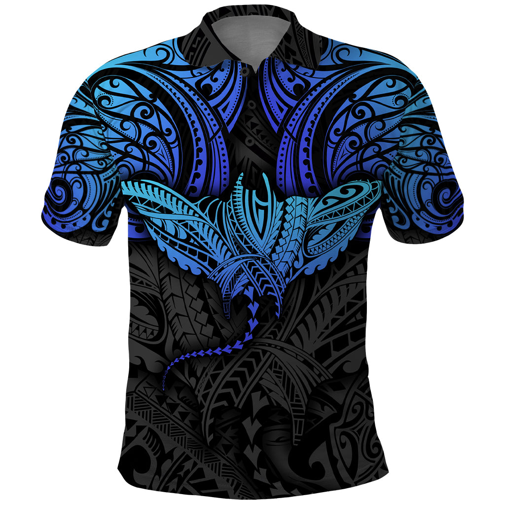 Polynesian Ray Pattern Polo Shirt - Wonder Print Shop