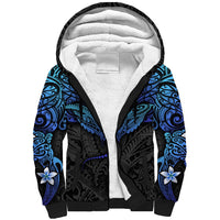 Polynesian Ray Pattern Sherpa Hoodie - Wonder Print Shop