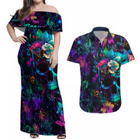 This Beauty Is a Beast Couples Matching Off Shoulder Maxi Dress and Hawaiian Shirt - Wonder Print Shop