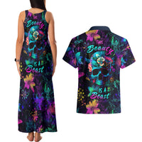 This Beauty Is a Beast Couples Matching Tank Maxi Dress and Hawaiian Shirt - Wonder Print Shop