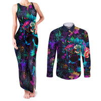 This Beauty Is a Beast Couples Matching Tank Maxi Dress and Long Sleeve Button Shirts - Wonder Print Shop