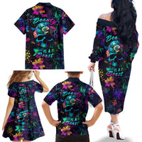 This Beauty Is a Beast Family Matching Off Shoulder Long Sleeve Dress and Hawaiian Shirt - Wonder Print Shop