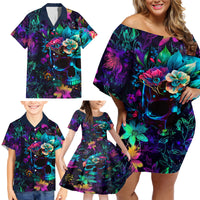 This Beauty Is a Beast Family Matching Off Shoulder Short Dress and Hawaiian Shirt - Wonder Print Shop