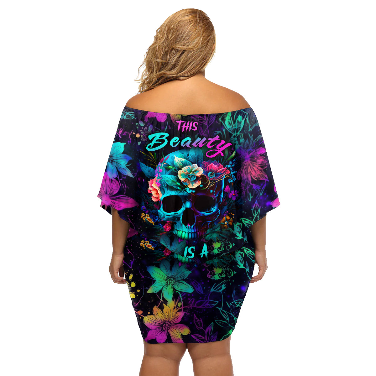 This Beauty Is a Beast Family Matching Off Shoulder Short Dress and Hawaiian Shirt - Wonder Print Shop