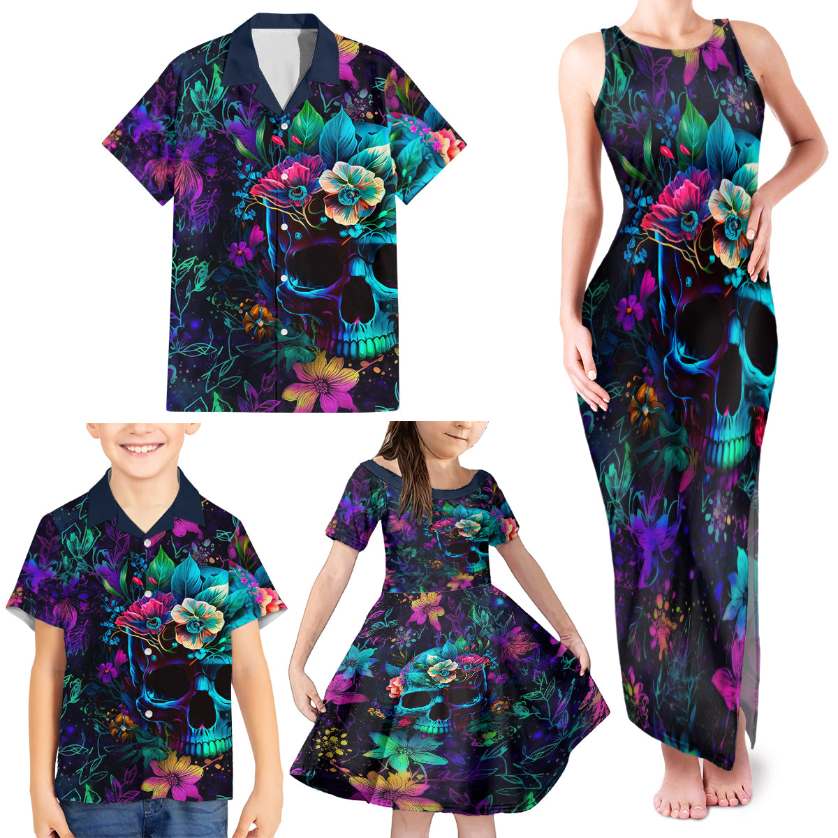 This Beauty Is a Beast Family Matching Tank Maxi Dress and Hawaiian Shirt - Wonder Print Shop