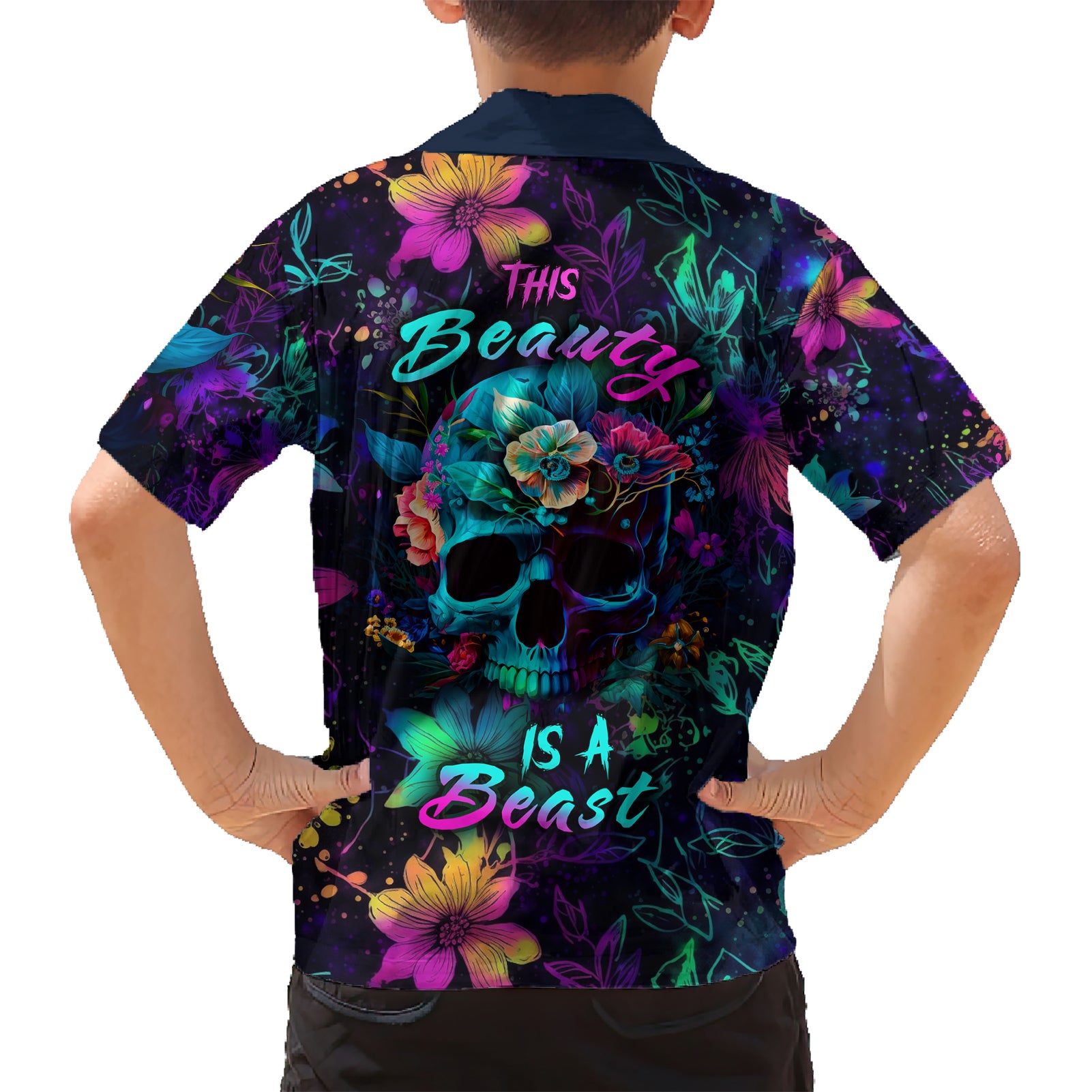 This Beauty Is a Beast Kid Hawaiian Shirt - Wonder Print Shop