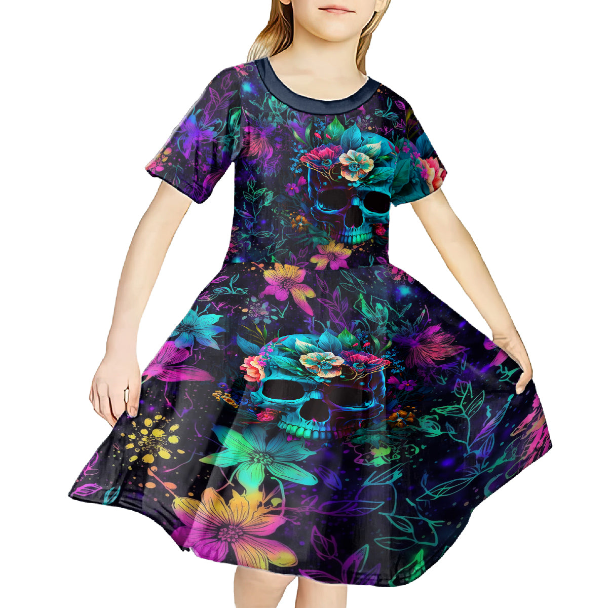 This Beauty Is a Beast Kid Short Sleeve Dress - Wonder Print Shop