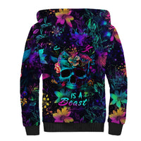 This Beauty Is a Beast Sherpa Hoodie - Wonder Print Shop
