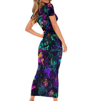 This Beauty Is a Beast Short Sleeve Bodycon Dress - Wonder Print Shop