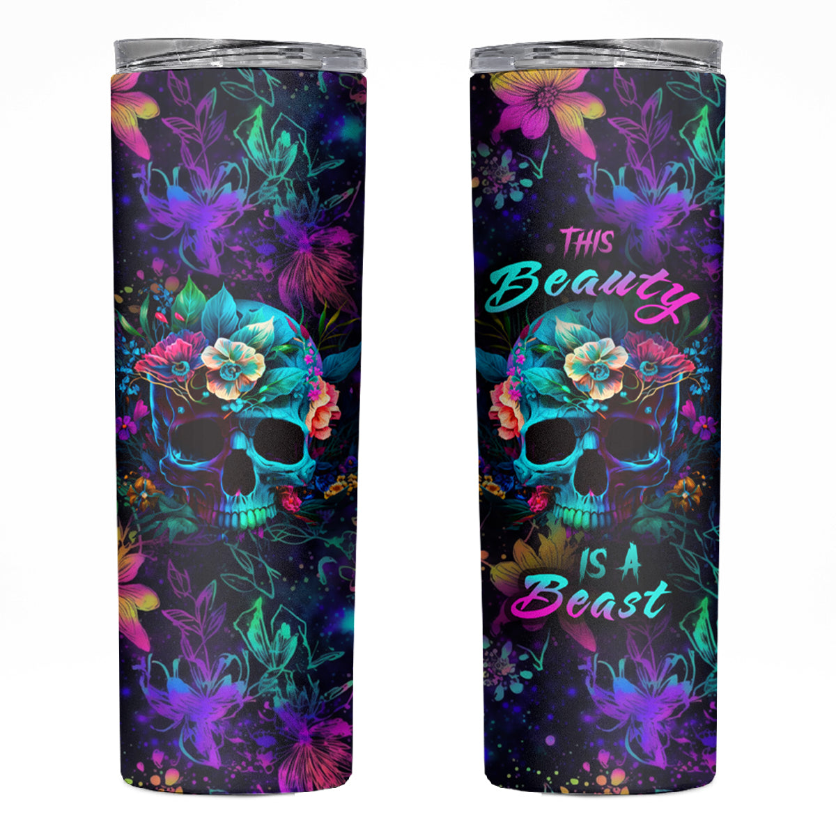 This Beauty Is a Beast Skinny Tumbler - Wonder Print Shop