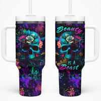 This Beauty Is a Beast Tumbler With Handle - Wonder Print Shop