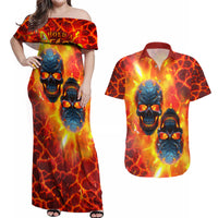 I Hold a Beast an Angel and a Madman In Me Couples Matching Off Shoulder Maxi Dress and Hawaiian Shirt - Wonder Print Shop