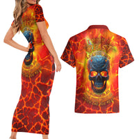 I Hold a Beast an Angel and a Madman In Me Couples Matching Short Sleeve Bodycon Dress and Hawaiian Shirt - Wonder Print Shop