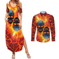 I Hold a Beast an Angel and a Madman In Me Couples Matching Summer Maxi Dress and Long Sleeve Button Shirts - Wonder Print Shop