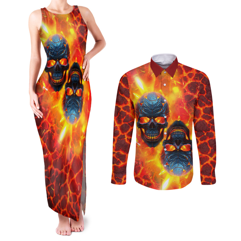 I Hold a Beast an Angel and a Madman In Me Couples Matching Tank Maxi Dress and Long Sleeve Button Shirts - Wonder Print Shop