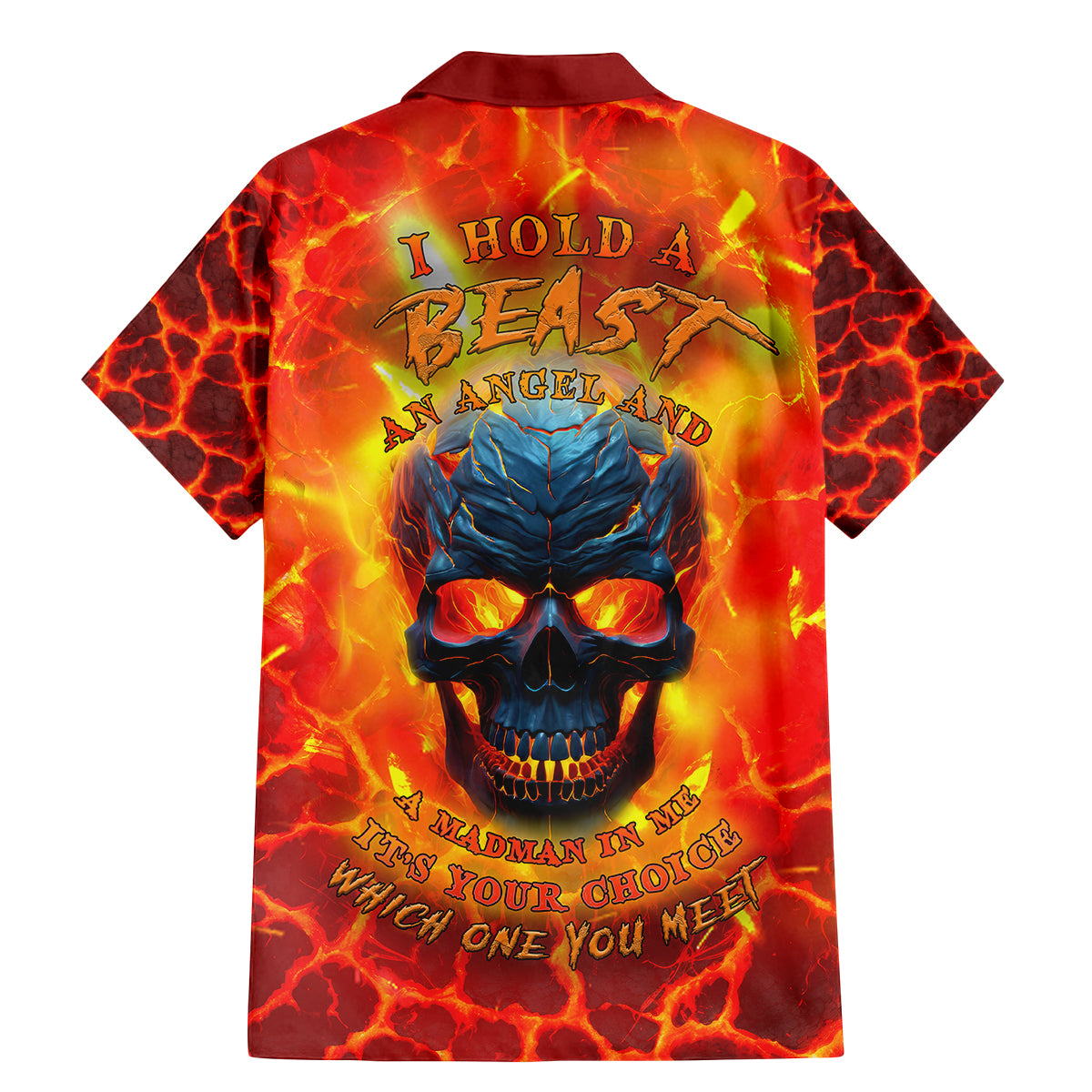 I Hold a Beast an Angel and a Madman In Me Family Matching Mermaid Dress and Hawaiian Shirt - Wonder Print Shop